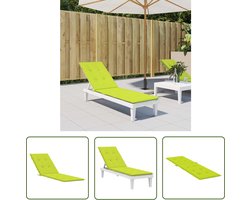 vidaXL Terras Kussen - Tuinstoel Kussentje - Terrasstoelkussen (75+105)x50x4 cm heldergroen - Outdoor Kussen - Zitkussen - Lounge Kussen