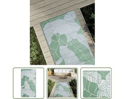 vidaXL Terrasdecoratie - Buitenkleed - Buitenkleed ARAKIL 80x150 cm polypropeen groen - Tuintapijt - Polypropeen - Groen