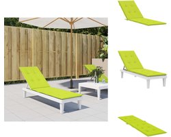 vidaXL Terrasstoelkussen - Terrasstoelkussens - Tuinkussen - Ligkussen - Terrasstoelkussen (75+105)x50x4 cm heldergroen