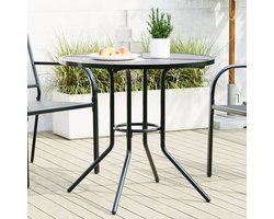 vidaXL Terrastafel - Rond - Ø80 cm - Antraciet