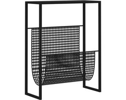 vidaXL - Tijdschriftenrek - 35x15x45 - cm - staal - zwart