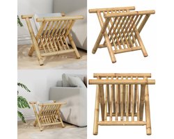 vidaXL Tijdschriftenrek 42x30,5x34,5 cm bamboe - Tijdschriftenrek - Tijdschriftenrekken - Tijdschriftenhouder - Lectuurbak