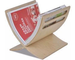 vidaXL - Tijdschriftenrek - vloermodel - hout - naturel