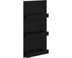 vidaXL - Tijdschriftenrek - Zwart - Eiken - 51 - x - 11 - x - 102 - cm - Bewerkt - hout