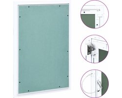 vidaXL - Toegangspaneel - met - aluminium - frame - en - gipsplaat - 400x600 - mm