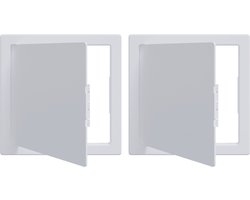 vidaXL - Toegangspanelen - 2 - stuks - Wit - gecombineerd - met - grijs, - anthraciet - + - dak - anthraciet, - donker - zilveren - buis - als - monster - en - link - ABS - kunststof