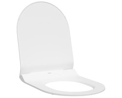 vidaXL - Toilet - geschikt - voor - Zitting - Wit - 50 - x - 36 - x - 5 - cm - Polypropyleen