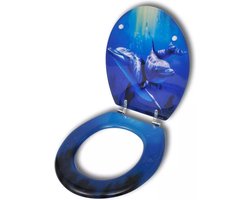 vidaXL - Toiletbril - dolfijn - MDF