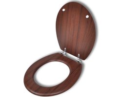 vidaXL - Toiletbril - simpel - ontwerp - MDF - bruin