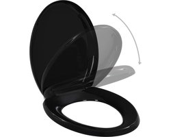 vidaXL - Toiletbril - soft-close - met - quick-release - ontwerp - zwart