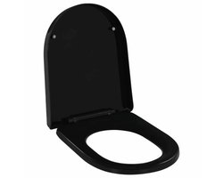 vidaXL - Toiletbril - soft-close - met - quick-release - ontwerp - zwart