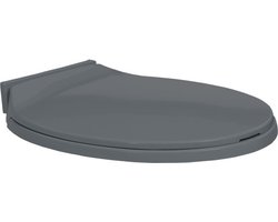 vidaXL - Toiletbril - soft-close - ovaal - grijs