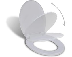 vidaXL - Toiletbril - soft-close - ovaal - wit