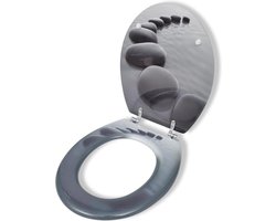 vidaXL - Toiletbril - stenen - MDF