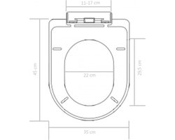 vidaXL Toiletbril - Toiletbrillen - Softclose Toiletbril - Softclose Toiletbrillen Soft Close Toiletbril - Toiletbril soft-close met quick-release ontwerp zwart