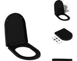vidaXL Toiletbril - Toiletbrillen - Softclose Toiletbril - Softclose Toiletbrillen Soft Close Toiletbril - Toiletbril soft-close met quick-release ontwerp zwart