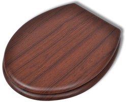 vidaXL Toiletbril - Toiletbrillen - Wc-bril - Wc-brillen - Toiletbril simpel ontwerp MDF bruin