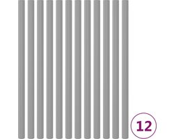 vidaXL - Trampolinepaalhoezen - 12 - st - 92,5 - cm - schuim - grijs