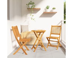 vidaXL - Tuin - Bistro - Set - 3 - st - Bruin - Massief - Acacia - Hout