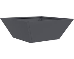 vidaXL - Tuin - Kom - Plantenbak - Antraciet - 40x40x15 - cm - Staal