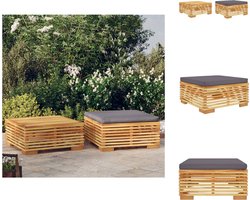vidaXL Tuin Loungeset - Tuin Loungesets - Loungeset - Buiten Loungeset - 2-delige Loungeset massief teakhout