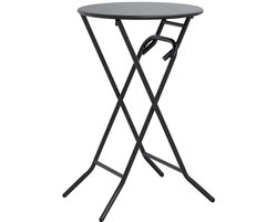 vidaXL - Tuin - Tafel - Antraciet - 50 - x - 50 - x - 72 - cm - Metaal