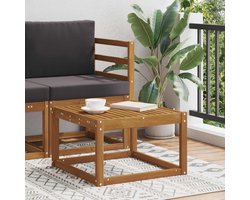 vidaXL - Tuin - Tafel - Massief - Acacia - Hout - Naturel - 59 - x - 59 - x - 37 - cm