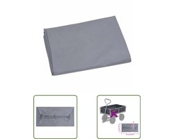 vidaXL Tuinaccessoires - Tuinwagenhoes - Tuinwagenvoering 81x41x21 cm stof donkergrijs - Grijs - Polyester - Tuinonderhoud