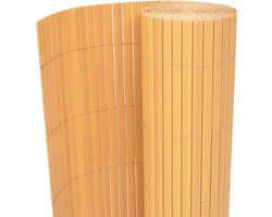 vidaXL - Tuinafscheiding - dubbelzijdig - 90x500 - cm - PVC - geel