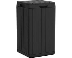 vidaXL - Tuinafvalbak - 38x38x65 - cm - polypropeen - antracietkleurig