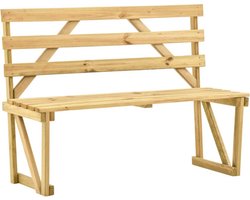 vidaXL - Tuinbank - 120 - cm - geïmpregneerd - grenenhout