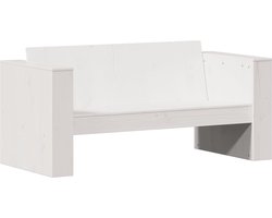 vidaXL - Tuinbank - 2-zits - 134x60x62 - cm - massief - grenenhout - wit