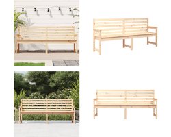vidaXL - Tuinbank - 203,5x48x91,5 - cm - massief - grenenhout