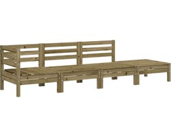 vidaXL Tuinbank 4-zits grenenhout Tuinbank - Houten Tuinbank - Tuinset - Lounge Set - Buis Meubel - Outdoor Furniture - Balkonset