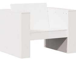 vidaXL - Tuinbank - 79x60x62 - cm - massief - grenenhout - wit