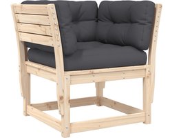 vidaXL Tuinbank - Grenenhout - Inclusief Kussens Tuinbank - Lounge Bank - Grenenhout - Buitenbank - Tuinset - Loungebank - Balkon Set