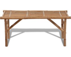 vidaXL Tuinbank - Inklapbaar - 118 cm - Bamboe Bamboe Bank - Tuinset - Buitentijd - Tuinmeubel - Klapstoel