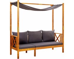 vidaXL - Tuinbank - met - luifel - massief - acaciahout