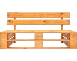 vidaXL Tuinbank Pallet Hout - Honingbruin Tuinbank - Pallets - Houten Meubels - Buitendecoratie - Balkon Decoratie