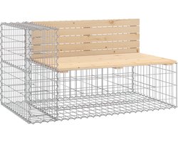 vidaXL Tuinbank schanskorf 122x71x65,5 cm grenen Tuinbank - Houten Tuinbank - Grenenhouten Tuinbank - Balkonbank - Terrasbank