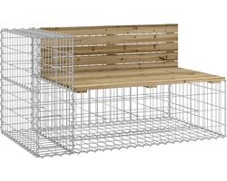 vidaXL Tuinbank - Schanskorf - Grenenhout - 122x71x65,5 cm Tuinbank - Houten Tuinbank - Grenenhouten Tuinbank - Outdoor Seating - Buisstoel