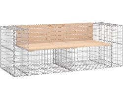 vidaXL - Tuinbank - schanskorfontwerp - 184x71x65,5 - cm - massief - grenenhout