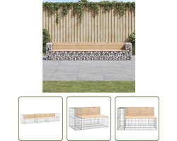 vidaXL - Tuinbank - schanskorfontwerp - 347x71x65,5 - cm - massief - grenenhout