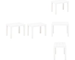 vidaXL Tuinbank - Tuinbanken - Tuin Bank - Tuin Banken - Tuinbanken 2 st kunststof wit