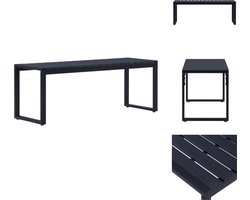 vidaXL Tuinbank - Tuinbanken - Tuinbankje - Tuinbankjes - Tuinbank 120,5 cm PS-plaat zwart