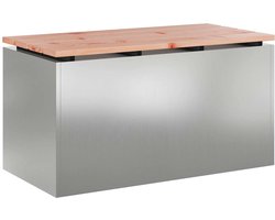 vidaXL - Tuinbank - Zilver - Gegalvaniseerd - staal