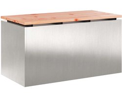 vidaXL - Tuinbank - Zilver - Roestvrij - staal