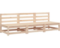 vidaXL - Tuinbank - zonder - armleuningen - 3 - st - 70x70x67 - cm - grenenhout