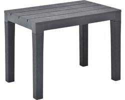 vidaXL Tuinbanken - Kunststof - Antraciet - 2 stuks Tuinbank - Tuinset - Buitendrank - Kunststof Meubilair - Lounge Stoel