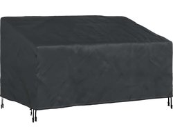 vidaXL - Tuinbankhoes - Zwart - 160 - x - 100 - x - 61 - / - 89 - cm - 210D - Oxford - stof